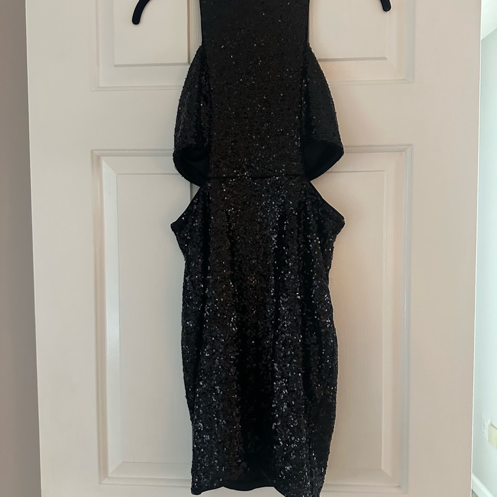 Elegant Black Sequin Dress